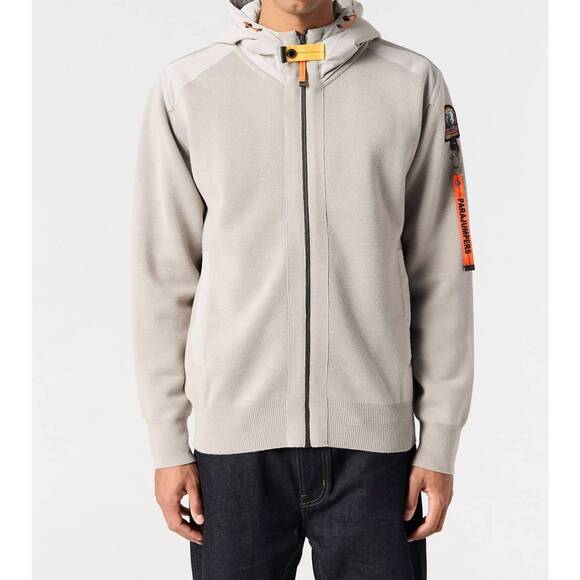 NEW PARAJUMPERS new dominic crewneck sweater in chateau grey